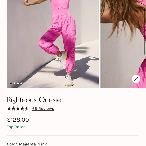Free People Movement Righteous Onesie in Pink Size Small - Picture 12 of 14